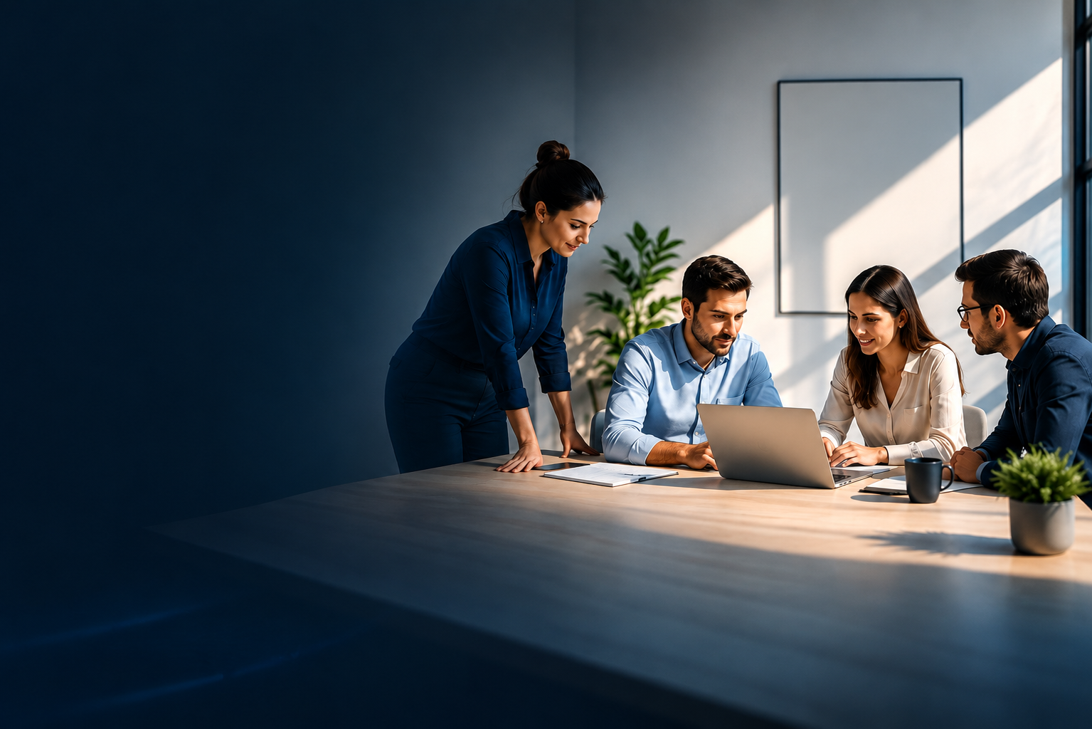 Equipo de trabajo colaborando